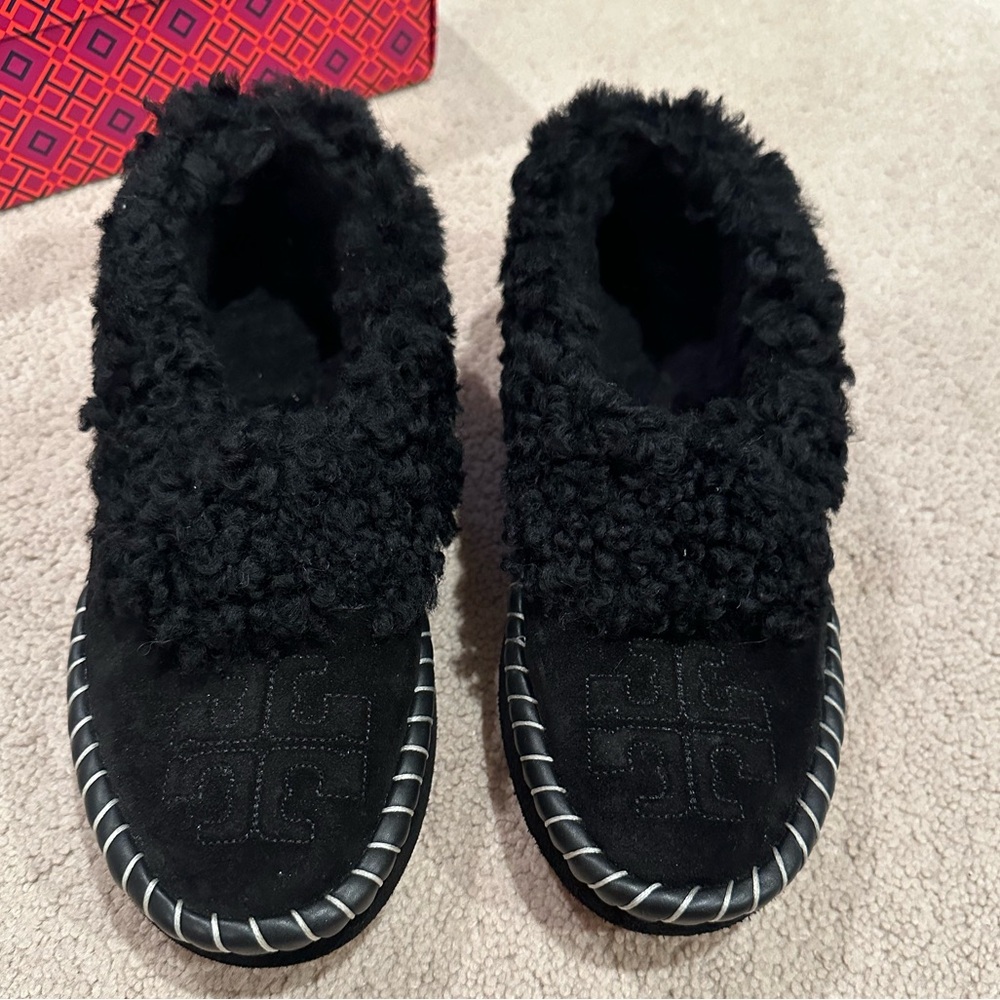 Tory Burch Women's Shearling Slippers - Picture 4 of 11